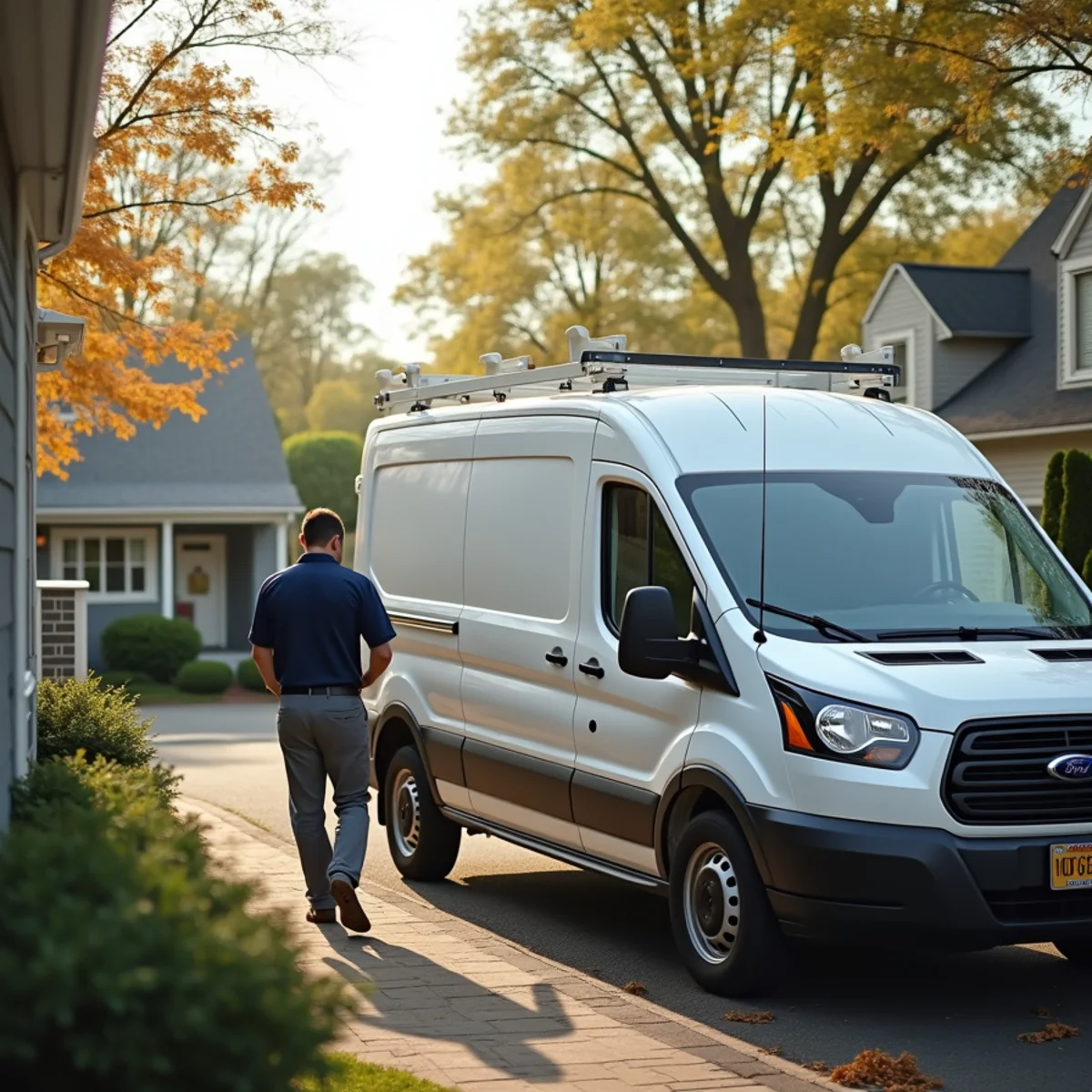 HVAC technician servicing a home in Academy Hill, Newark DE