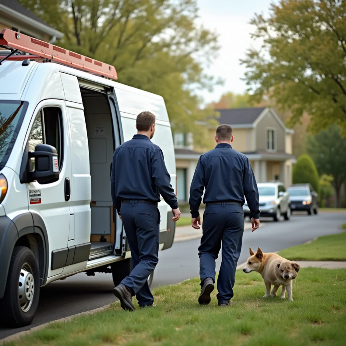HVAC technician servicing a home in Fairfield, Newark DE