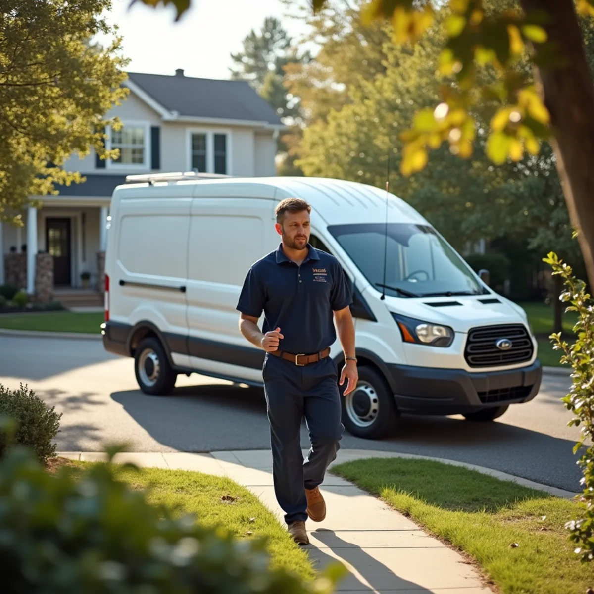 HVAC technician servicing a home in Havre de Grace, MD