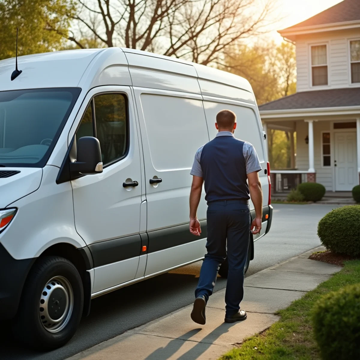 HVAC technician servicing a home in West Branch, Newark DE